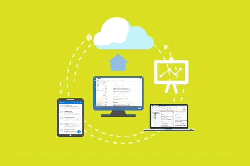 Mendukung penggunaan melalui login web, klien komputer (seperti Foxmail, Outlook
